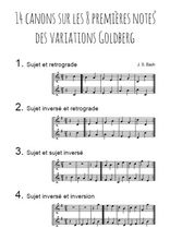 Variations Goldberg - Canons 1 à 4